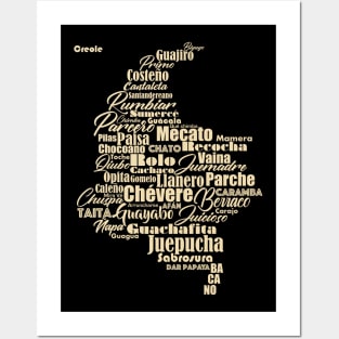 Colombia frases mapa Posters and Art